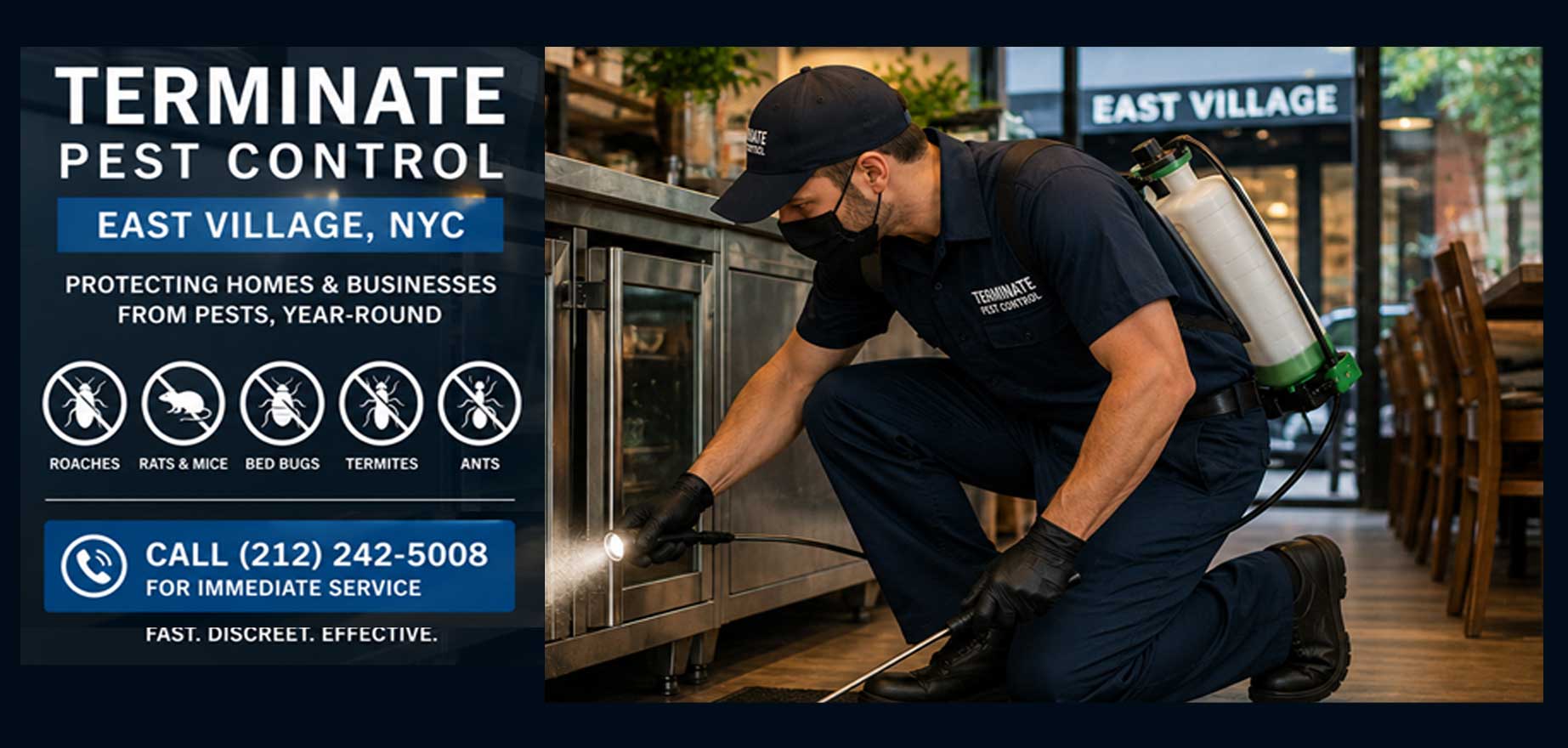 Terminate Cointrol is a pest control company in East Vilalge New York.