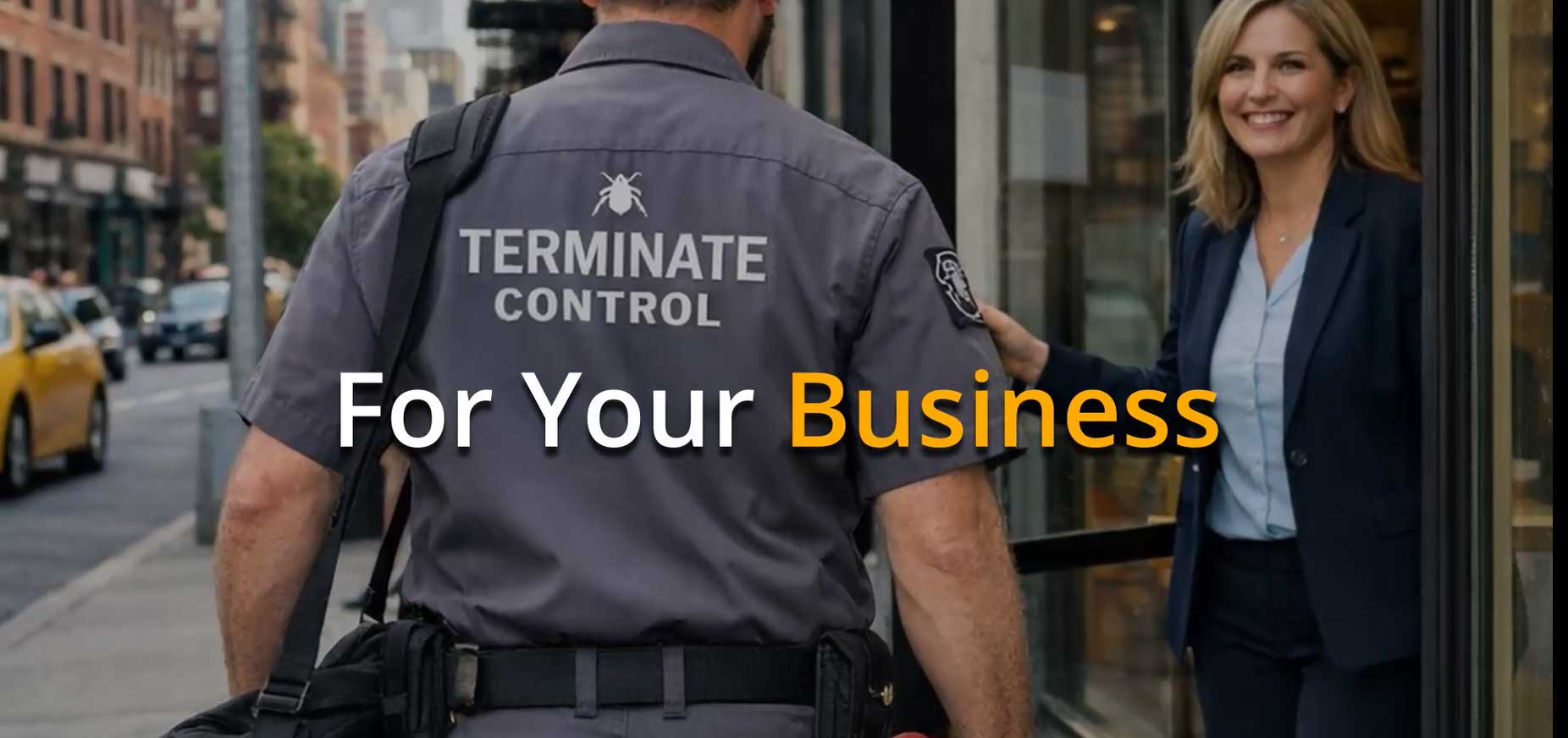 NYC commercial exterminator inspecting office building